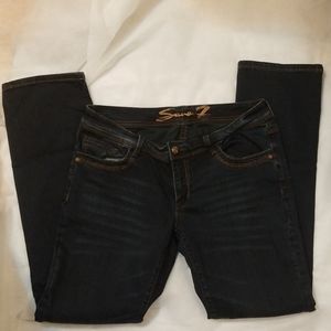 7 SEVEN DARK BLUE STRAIGHT LEG  EMBELLISHED SZ 10